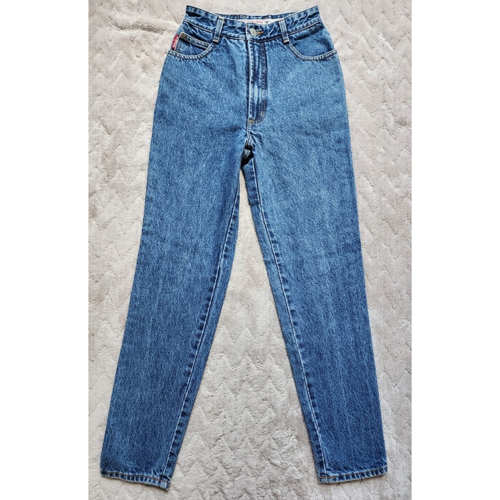 Vintage 90s Bongo High Waisted Mom Jeans Medium Wash Blue Womens Size 1 USA Made - Picture 5 of 12